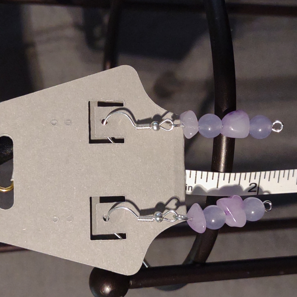Lavender beaded earrings